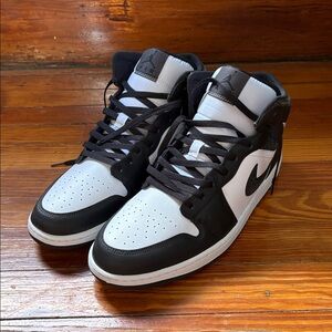 Black and White Air Jordan 1 Sneakers - Brand New